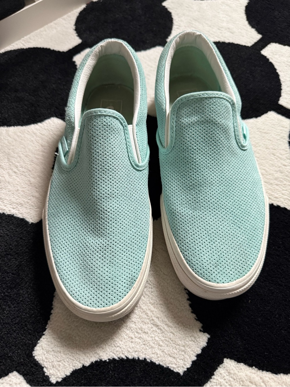 Vans Kids Slip-On Sneakers in Mint